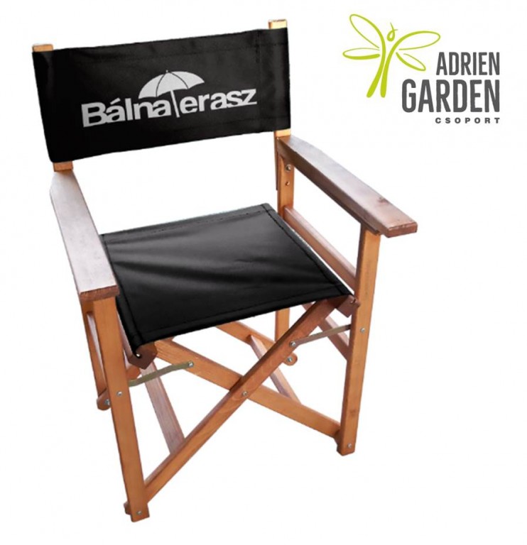 Összecsukható rendezői székek, napágyak, napernyők