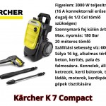 Kärcher K7 magasnyomású mosó bérlés Kecskemét 